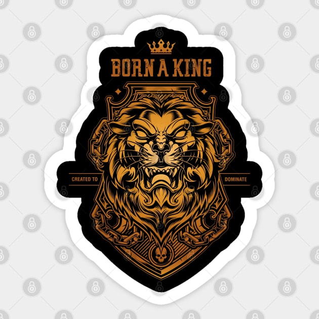 Born A King Sticker by angoes25